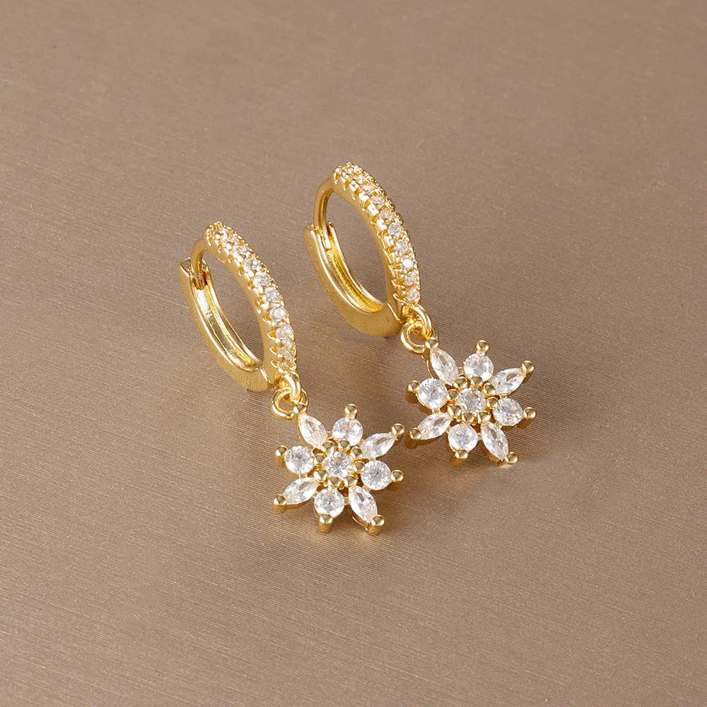 LONDELLE - Belgravia Bloom Crystal Hoop Earrings