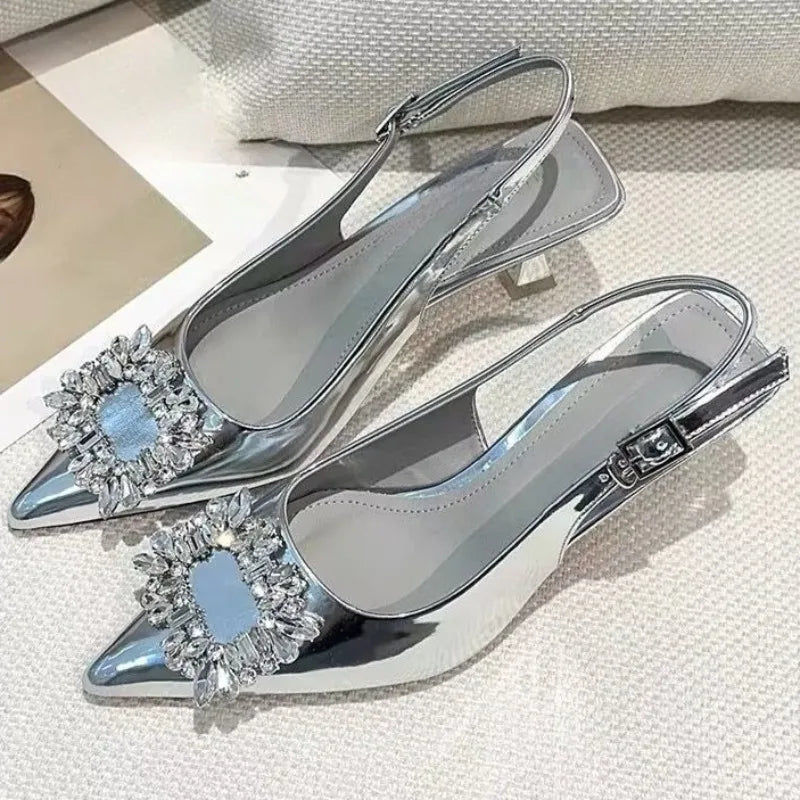 LONDELLE - Crystal Slingback Heels
