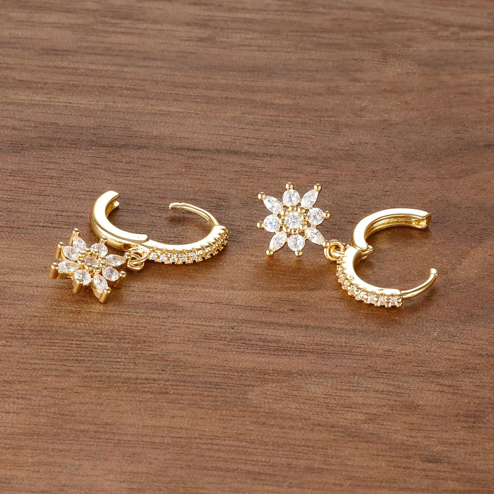 LONDELLE - Belgravia Bloom Crystal Hoop Earrings