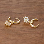 LONDELLE - Belgravia Bloom Crystal Hoop Earrings