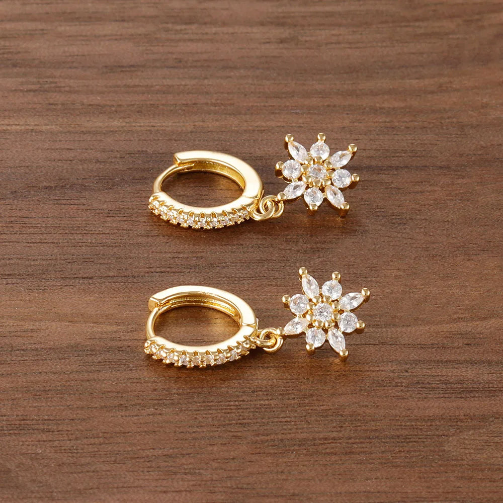 LONDELLE - Belgravia Bloom Crystal Hoop Earrings