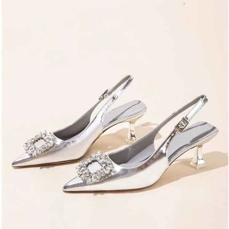 LONDELLE - Crystal Slingback Heels